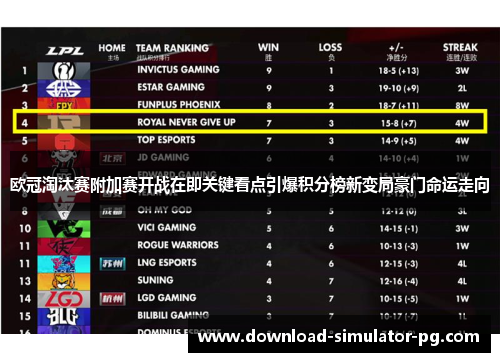 欧冠淘汰赛附加赛开战在即关键看点引爆积分榜新变局豪门命运走向